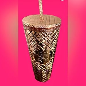 Starbucks NWT reflective textured pink/coral